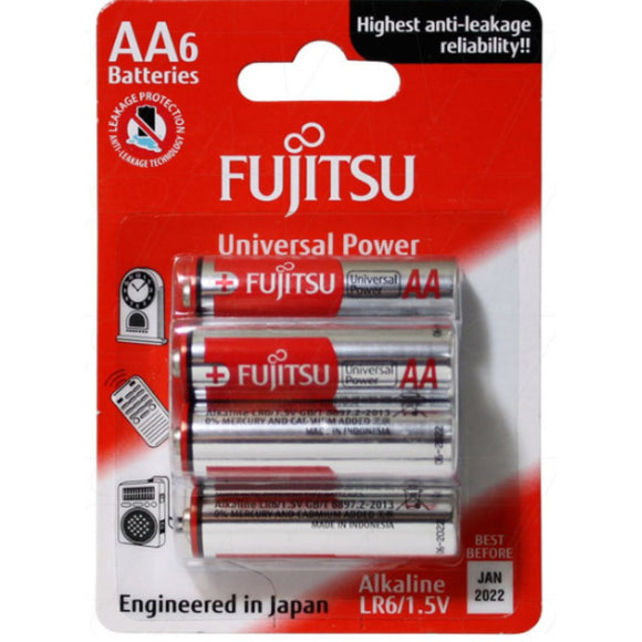 AA 6 Pack Fujitsu Batteries