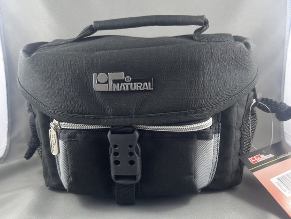 LOR Natural Camera Gadget Bag – Medium Black 20cm x 12cm x 8cm
