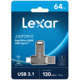 Lexar JumpDrive Dual Drive D400 USB 3.1 Type-C