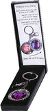 Diamond Studded Purple Key Ring - Photo 30 Mm Diameter