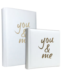Moda White "You & Me" Slip-In Photo Album